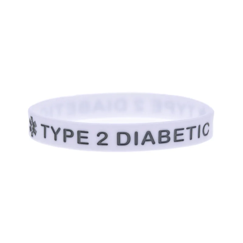 1 Stück/7 Stück Typ-2-Diabetiker-Silikonarmband Unisex Fitness-Gummiarmband Erwachsenengröße – Detail 2