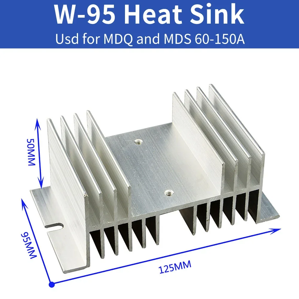 Three Phase Rectifier Bridge MDS150A Bridge Rectifier Module Installation Radiator W-95 125mm x 90mm x 50mm Installed