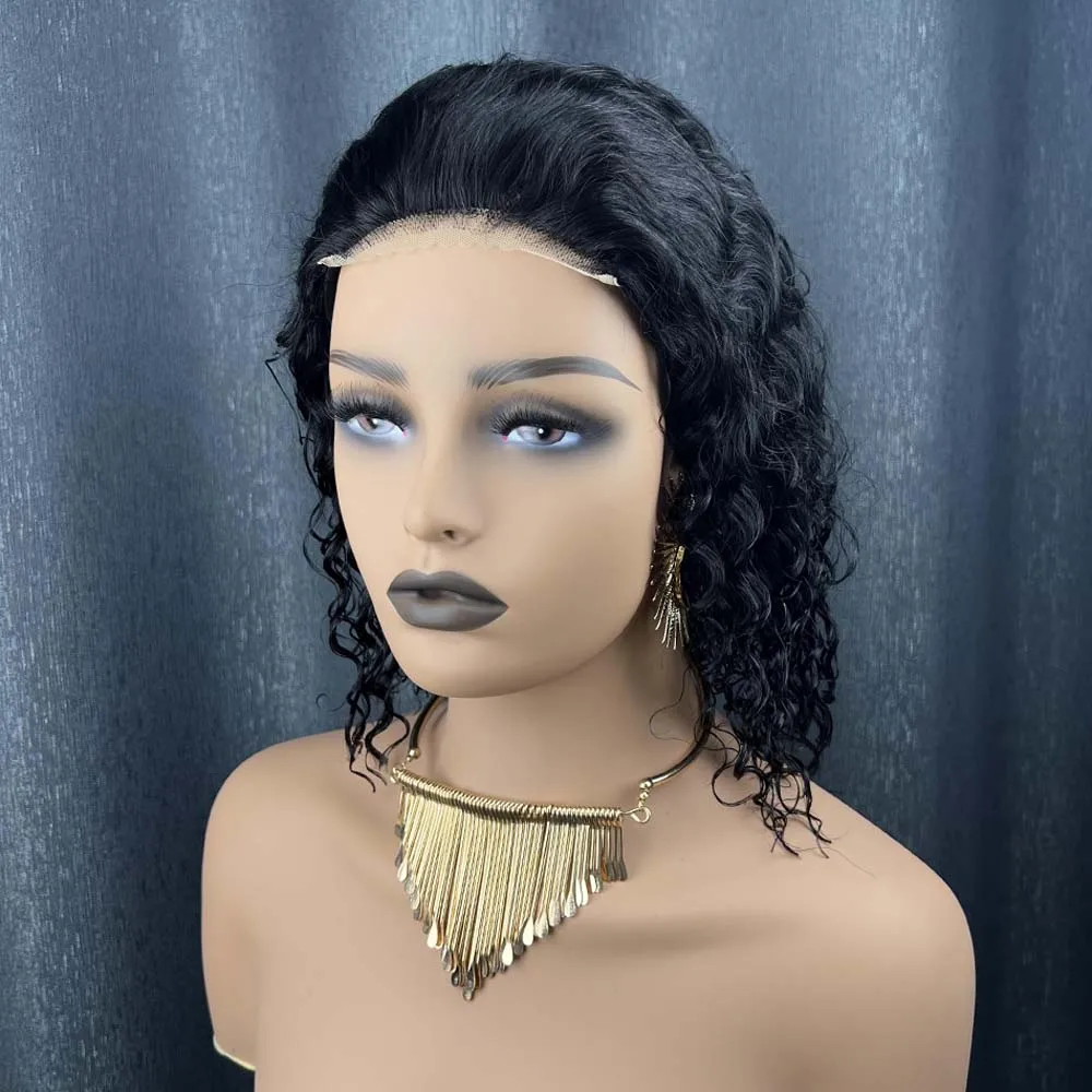 غلويليس الأفرو الباروكات شعر الإنسان شعر طبيعي مفرود الباروكات 4x4 HD الدانتيل بوب شعر بشري قصير الباروكات 100% جودة الشعر البشري ﻿