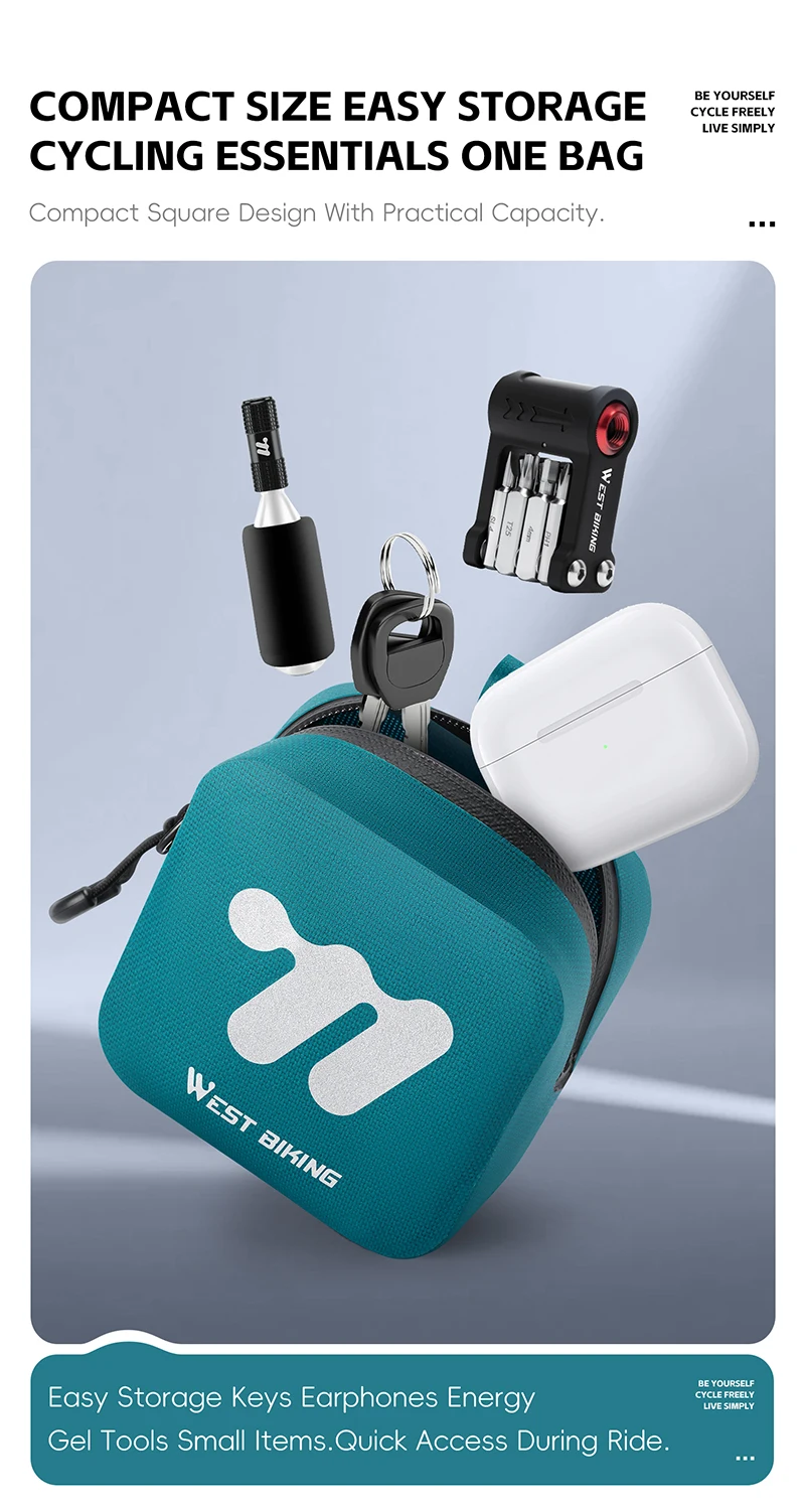 WEST BIKING Mini-Satteltasche, wasserdichte TPU-Fahrradtasche für Fahrrad, zum Aufhängen unter dem Sitz, leichtes Fahrradzubehör – Detail 5
