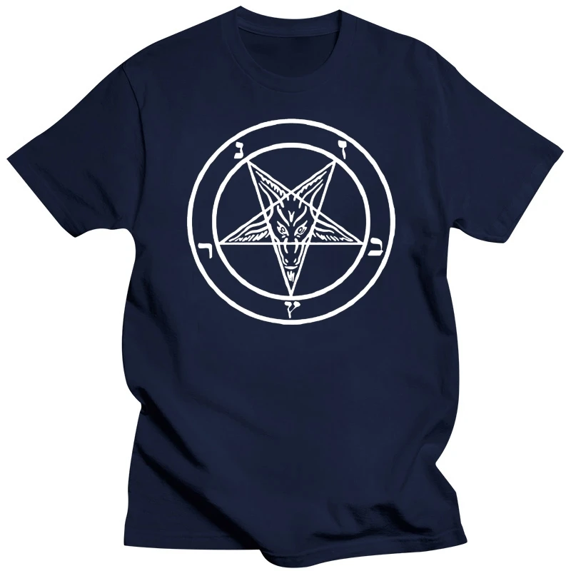 Men t shirt Fashion Pentagram Pagan Crowley Satanic Goth Witch Wicca t-shirt novelty tshirt women