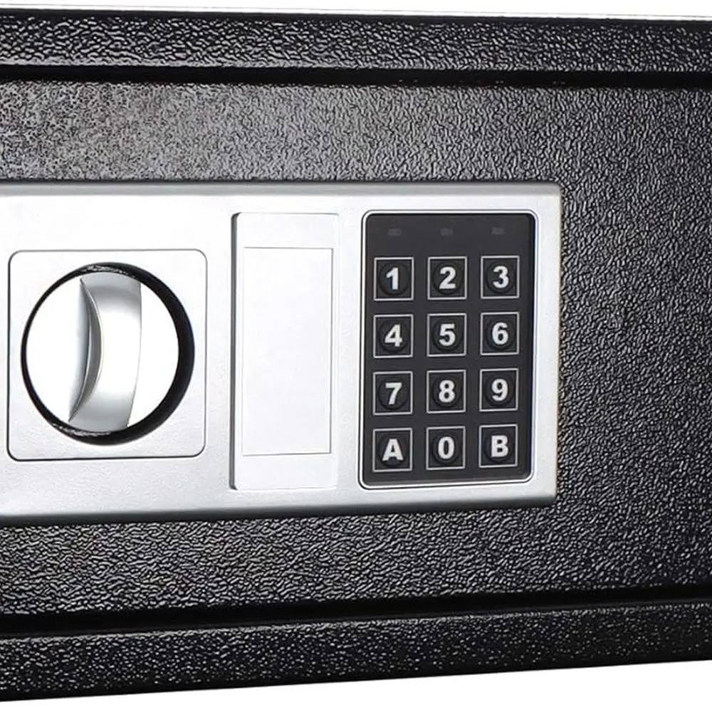 

Caymus Security Electronic Safe with Digital Keypad, LED Display, and Mounting Screws for Home, Office, Hotel, Jewelry, Gun, and