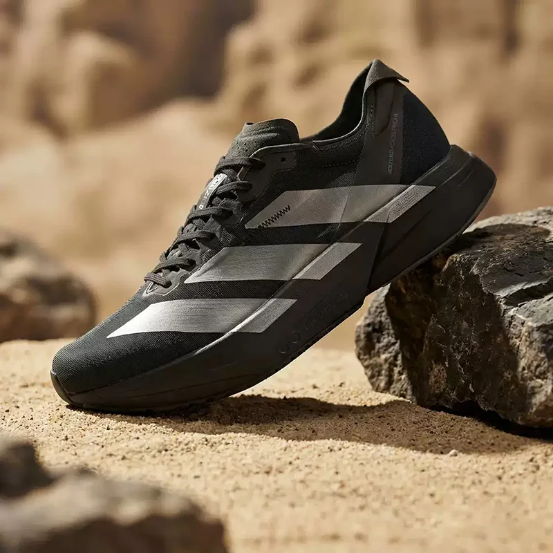 Zapatillas adidas Adizero All Black Silver Reflective para correr, zapatillas deportivas de malla transpirable Lightstrike Pro Marathon JR4887