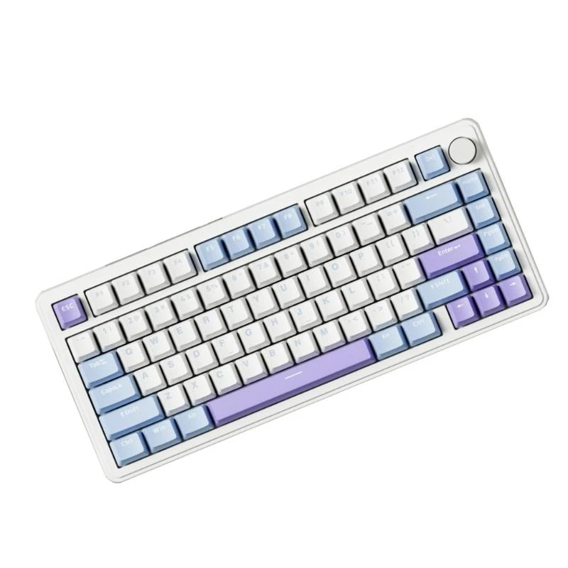 3Modes X85 Mechanical Keyboard Wirelessly Keypad with Programmable Knob