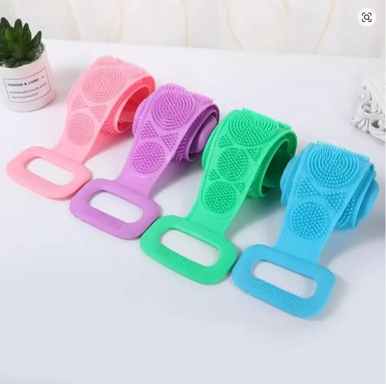 Brazil Silicone Scrubber Back Massage Exfoliating Sponge Bathroom Brush Scrub Shower Brush Body Wash Scrub Removal Bath Spong