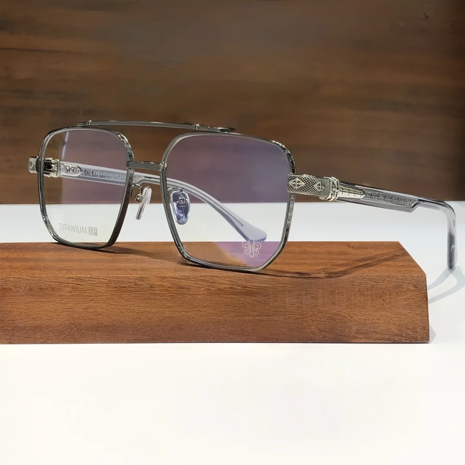 

Men's Pilot Titanium Alloy High-Quality Luxury Brand Eyeglasses Women's Optical Myopia Prescription Simple Casual Glasses Frame