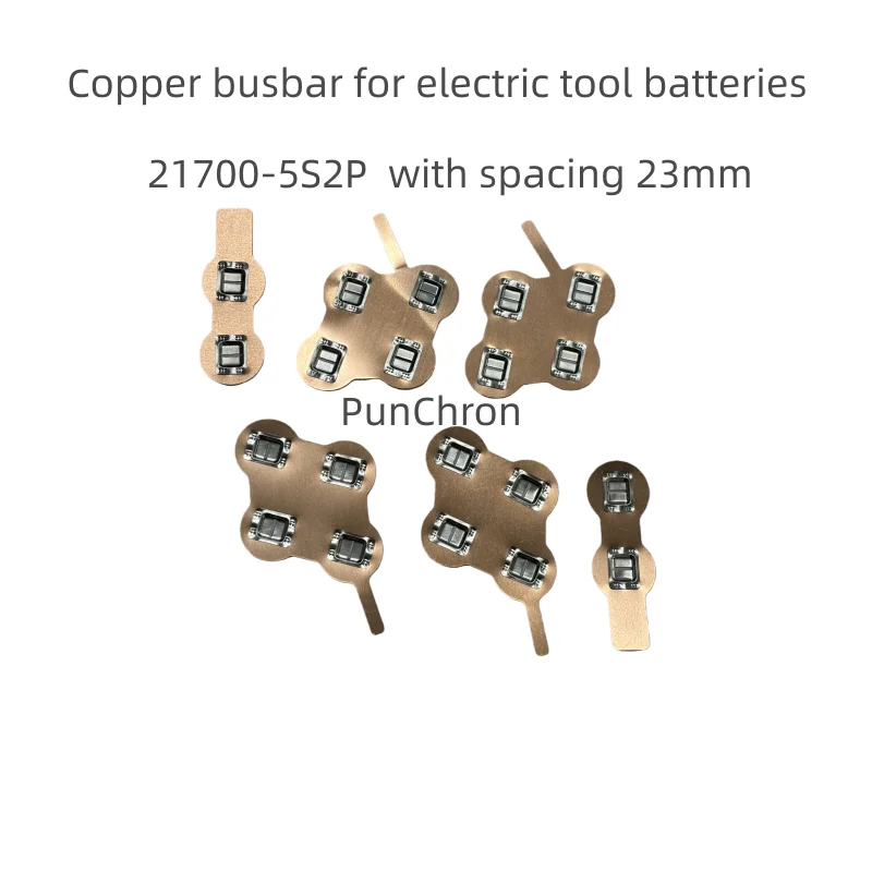 

PunChron 5S2P Electric Tool Connection Strips Copper Busbars 23mm Spaced Supports Honeycomb Arrangement Customizable Sales 10SET