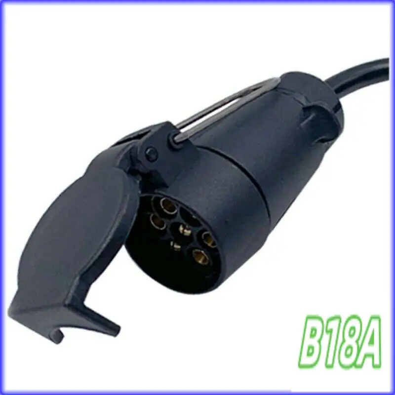 

H5-2PCS USA To EU Trailer Light Converter US 7-Way Blade Socket To EU 7-Pin Round Plug Trailer Parts