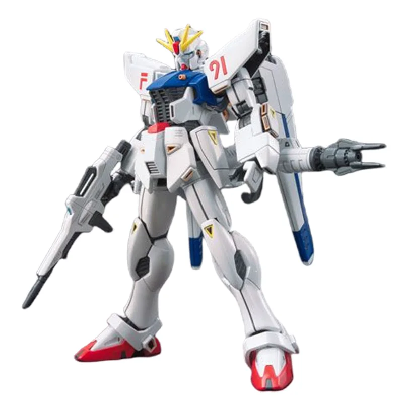 Bandai – figurine originale HGUC 1/144, modèle d'assemblage F91 Gundam, jouets mobiles articulés, cadeau de collection pour enfants, ornements
