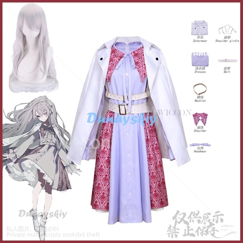 Scène colorée de projet de jeu d'anime, Sekai! Costume Cosplay Lolita pour Bol, Robe Personnalisée, Perruques pour Halloween, Noël, Ata Kuu Zozo