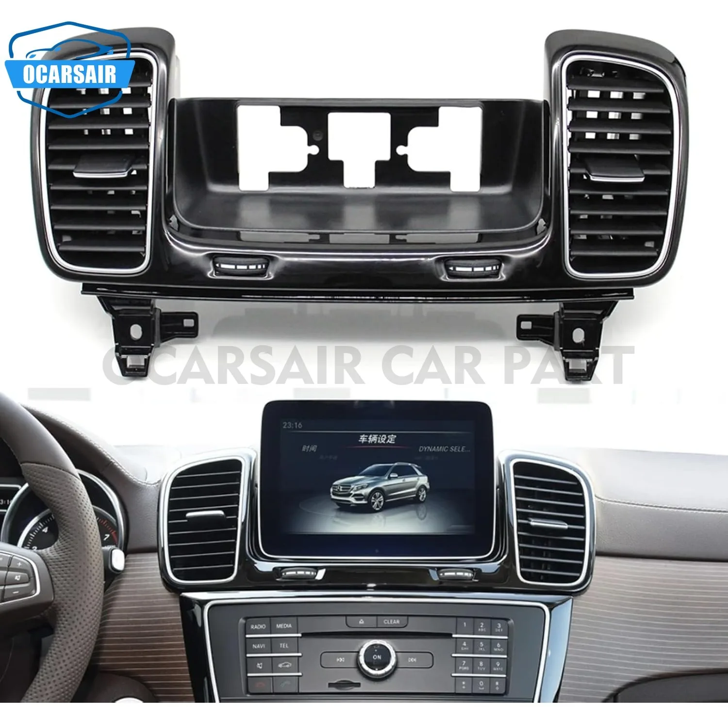

Console Air Vent Grille Panel For Mercedes Benz GLE350 GLE400 GLS450 2015-2019 A1668306001