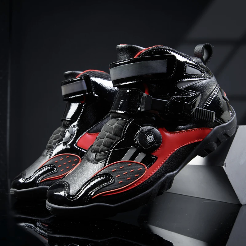 Men's Motorcycle Shoes Motorcycle Riding Protective Boots Summer Knob Adjustment Design Anti-fall Durable Commuting Riding Shoes