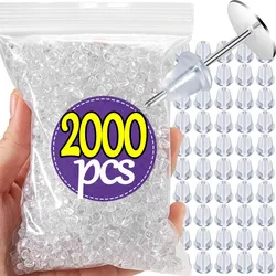 500/2000Pcs New Silicone Rubber Earring Clasp Transparent Ear Nut Plugging Earring Back DIY Earstud Findings Jewelry Accessories