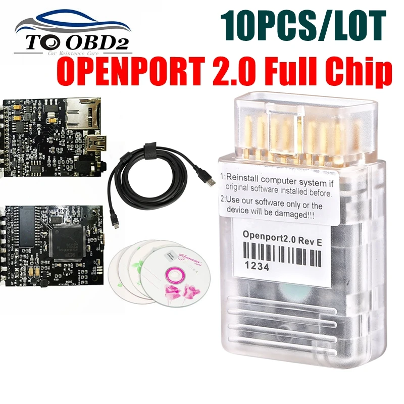 10pcs/Lot Tactrix Openport 2.0 Full Chip Professional Auto ECU Chip Tuning Tool Support For MERCEDES-BENZ Passthry Open port 2.0