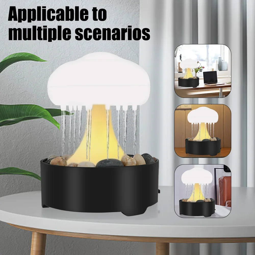 

Modern Popular Creative Simulation Water Droplet Mushroom Night Light Flowing Table Lamp Atmosphere Ga Table Lamp