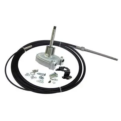 

Outboard Marine Steering System,10-18FT Cable Planetary Types Gear with Wheel Steering Helm Bezel Kit