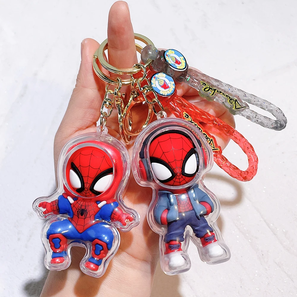 

Disney Marvel Spider-Man Keychain Cartoon Comics Avengers Series Key Ring Pendant Ornaments Jewelry Gifts for Friends