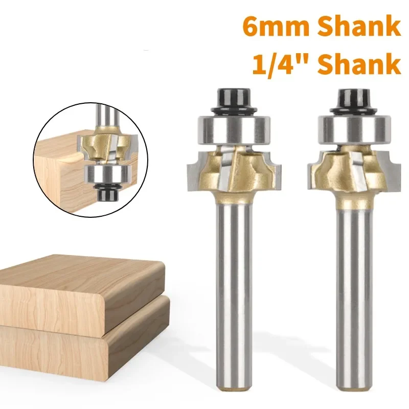 

6MM 6.35MM Shank Z4 Corner Round Router Bit Tungsten Carbide Woodworking Milling Cutter for Wood Edge Trimming End Mill Tool