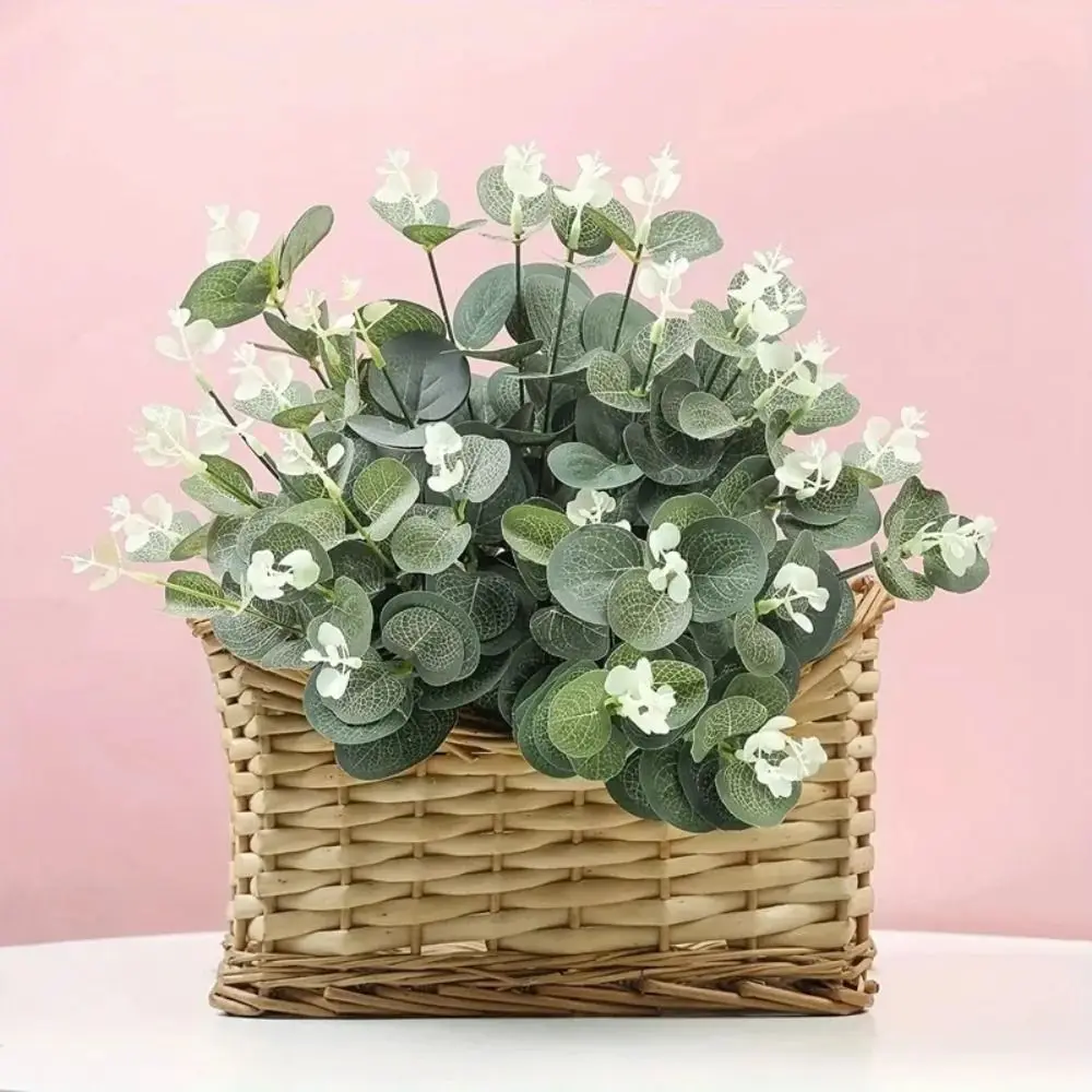 

20Pcs Green Color Artificial Eucalyptus Leaves Decoration Realistic Fake Eucalyptus Plants Widely Use Bendable