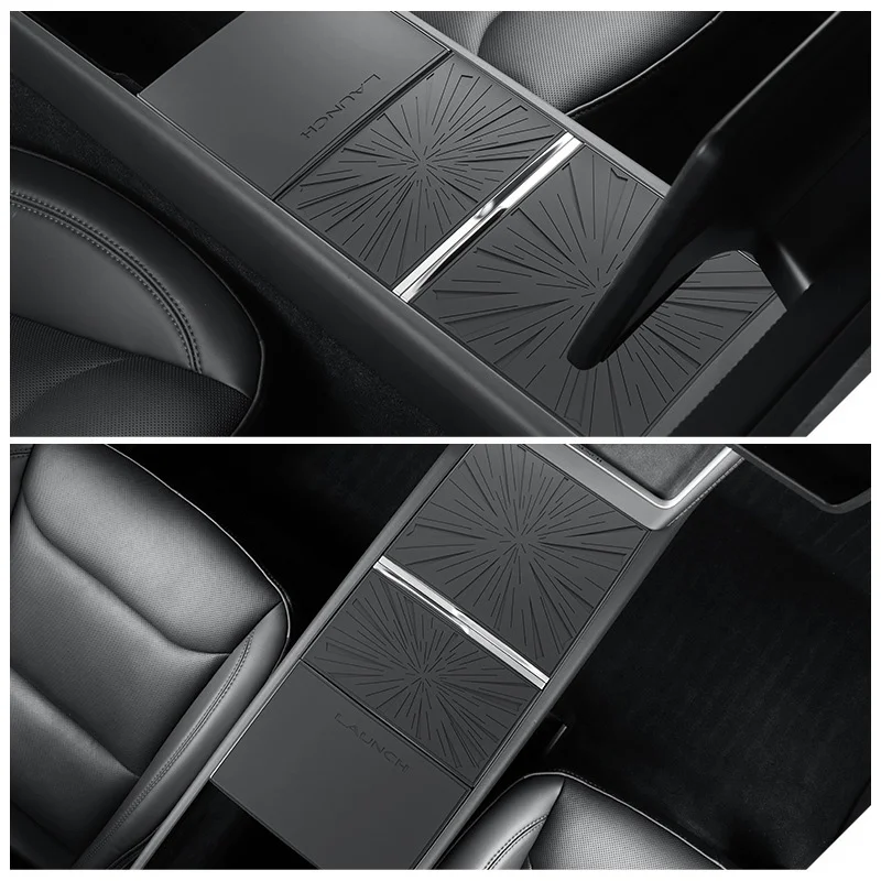 Für Tesla Model Y YL Launch 2025-2026 Raum-Zeit-Muster Mittelkonsolen-Schutzabdeckung Rutschfester Elektrostatischer Folienaufkleber – Detail 1