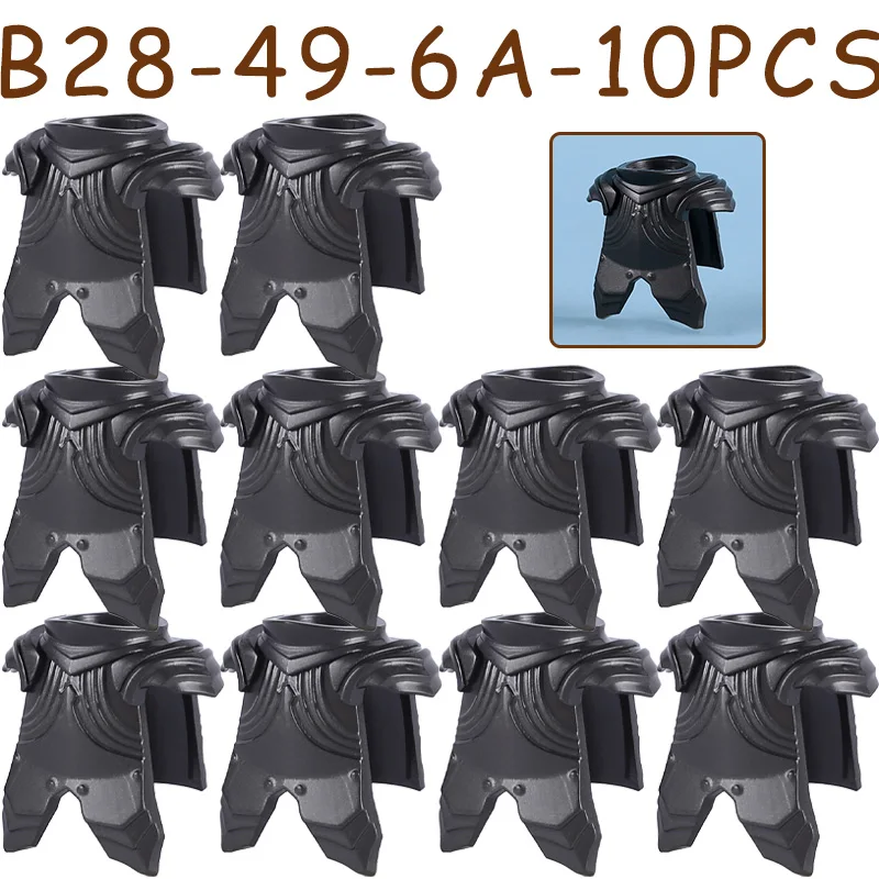 MOC Mittelalterliche Zubehör Serie Bausteine Militär Armee Soldat Figur Rüstung Schild Helm Schwert Krone Ritter Ziegel Spielzeug