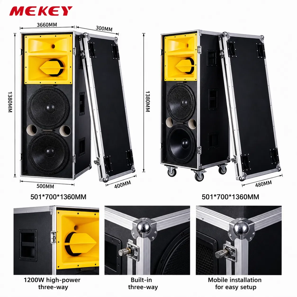 1200W High Power Full Range Speaker For Outdoor Stage KTV Club Large Live Performance