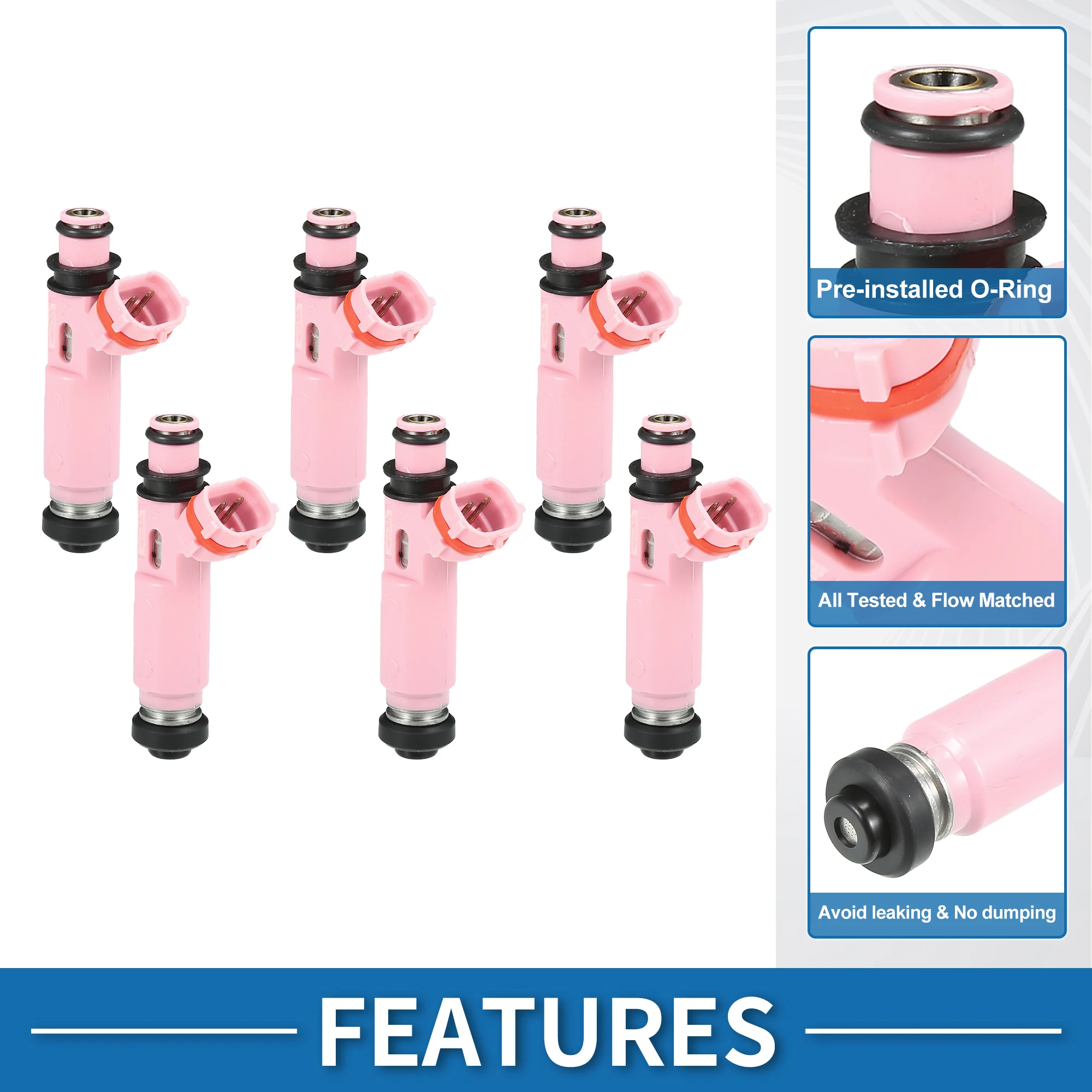 

Топливная форсунка UXCELL No 23209-20040 для Toyota Highlander Hybrid 2006-2010 3.3L 6 шт.