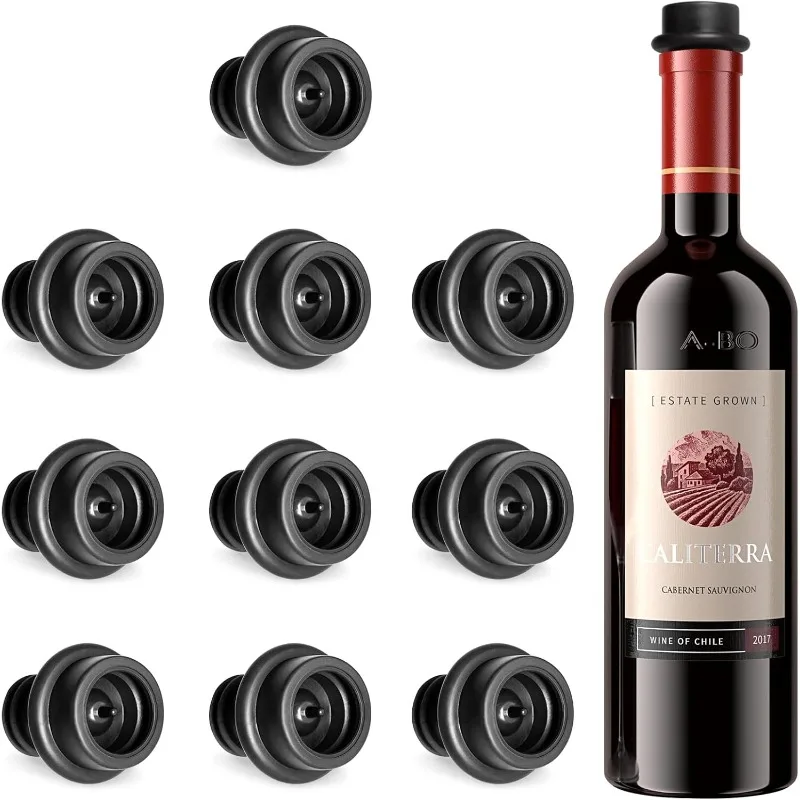 Wine Stoppers, Reusable Food Grade Silicone Wine Bottle Stop