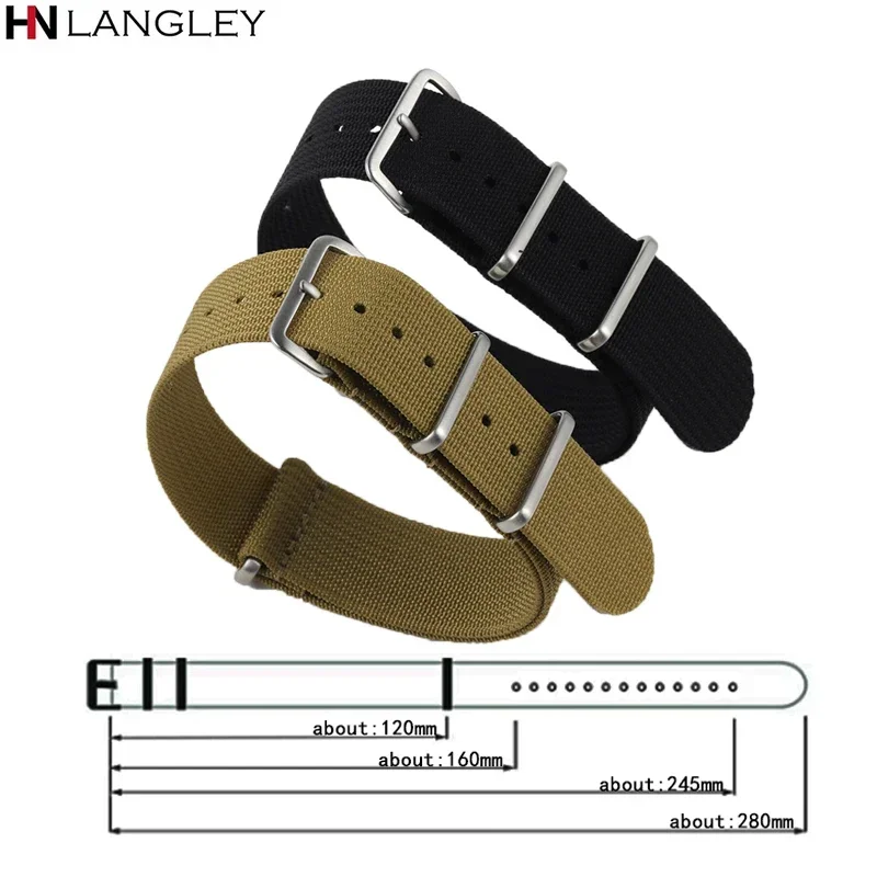 Bracelet universel en nylon pour montre Samsung Galaxy GT2, bracelet en tissu militaire, bande pour Huawei Watch 3, 4, 5, ceinture, 20mm, 22mm