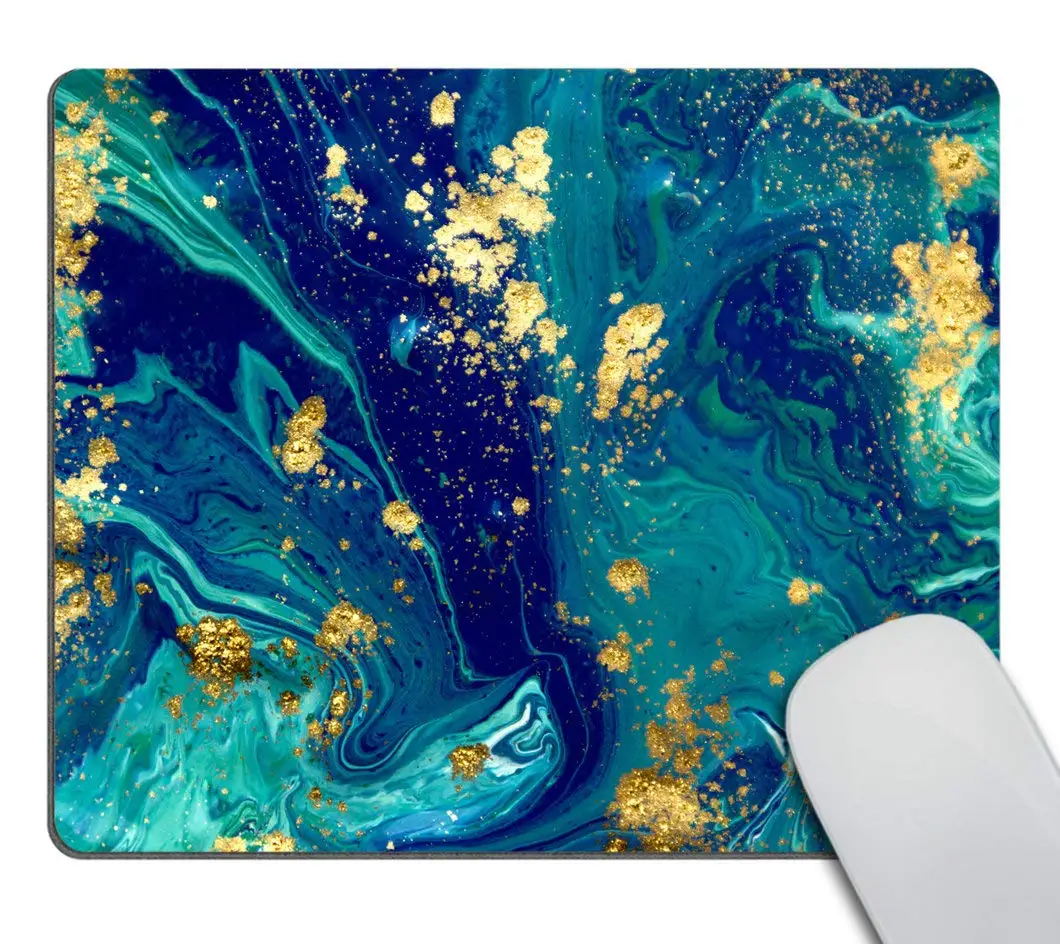 Hot-Selling Retro Marbles Printing Square Mouse Pads Lock Edge Gaming Mousepad Mouse Mat Keyboard Mats Desk Pad 22x18cm