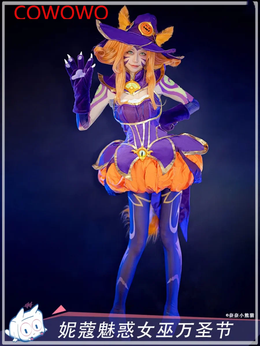 COWOWO Lol Neeko Seductive Witch Halloween Cosplay Costume Cos Game Anime Party Uniform Hallowen Play Role Clothes Clothing