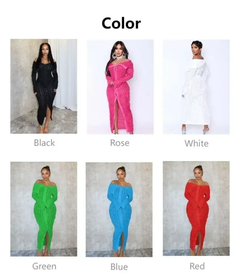 GUWU Sexy Off the Shoulder Birthday Bodycon Maxi Dress Women Slash Neck Button-up Wave Striped Night Party Long Dresses Clubwear