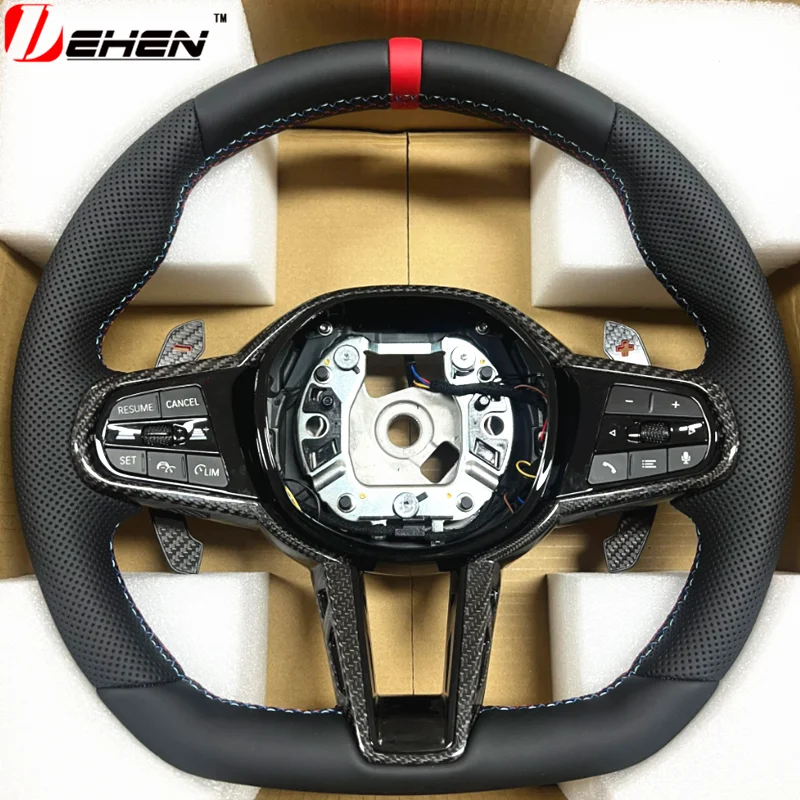 Carbon Fiber Steering Wheels Leather For BMW F40 F44 G20 G26 G30 G32 G01 G02 G80 G82 G87 G42 G05 G06 G11 G12 G14 F90 F95 F96 F92