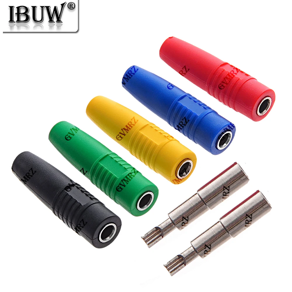 5PCS Red Blue 4mm Insulated Banana Female Jack Plug Wire Solder Connector Green Black Yellow 4mm
