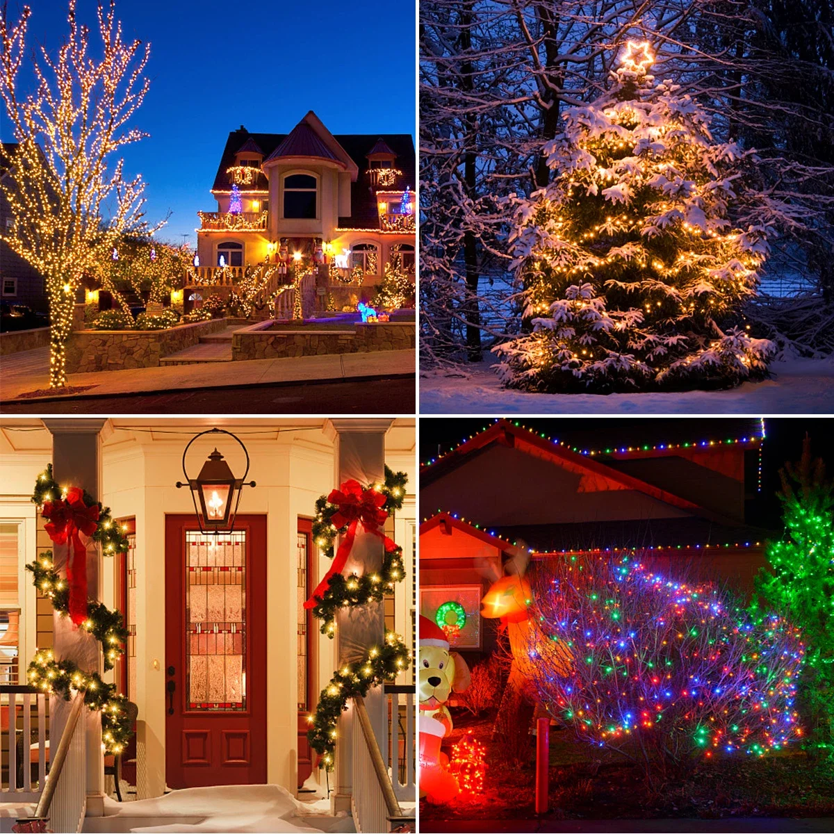 100M 50M 30M Outdoor Solar String Fairy Lights Waterproof Garland Large Solar Panel Fast Charge Lamp For Festival Garden Decor image 6
