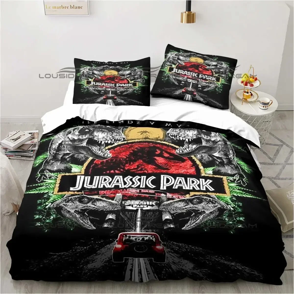 

Jurassic Park Bedding Dinasours Twin Bedding Set Duvet Cover Sheet Printed Pillowcase Bed Full Queen King Size Comforter Bedroom