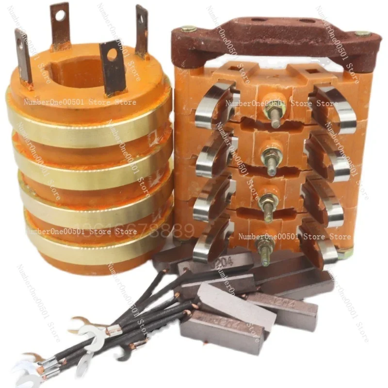 4-Way collector ring Copper slip ring Inner diameter 25 28 30 35 40 45 Outer diameter 78 High 95 Carbon brush 8 * 12 Keyway 10