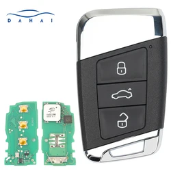 dahai 3-przyciskowy inteligentny klucz zdalny 434 MHz do VW Passat Magotan Klucz zastępczy z chipem MQB 88 FCCID 3G0 959 752 Keyless GO