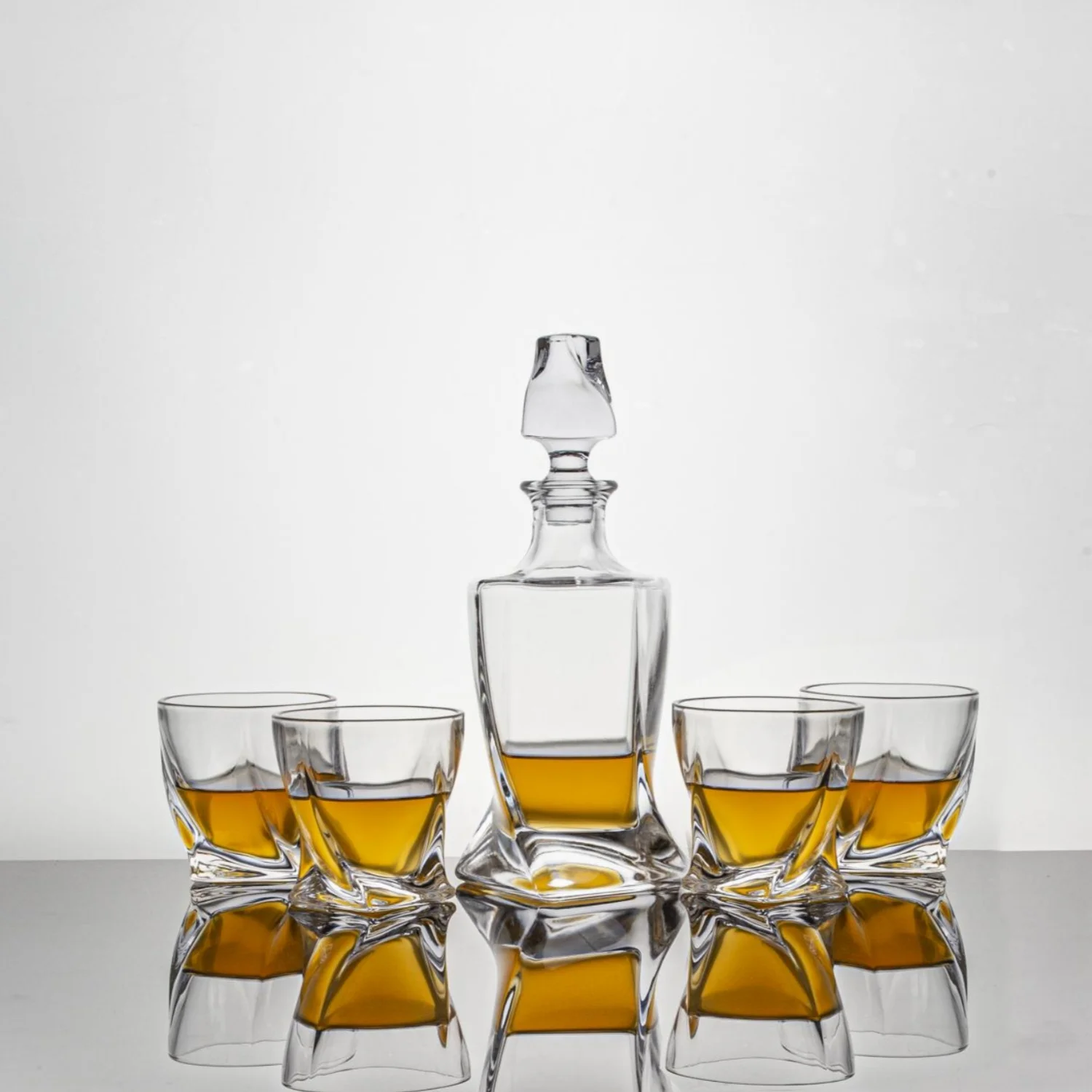 

5 шт., набор из 5 стеклянных графинов для виски