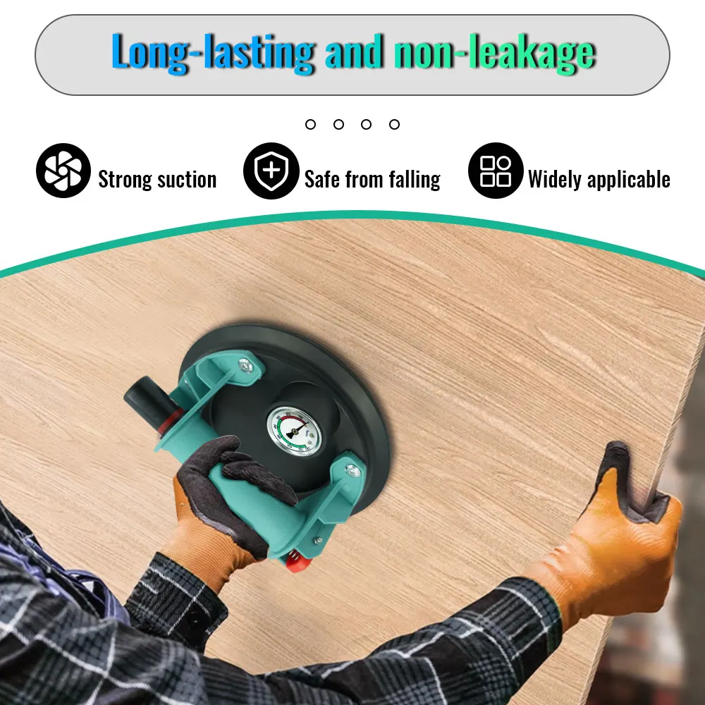 

2025 Новая промышленная присоска с грузоподъемностью 250 кг, 8-дюймовым резиновым дном и пластиковой ручкой для обработки большого стекла.