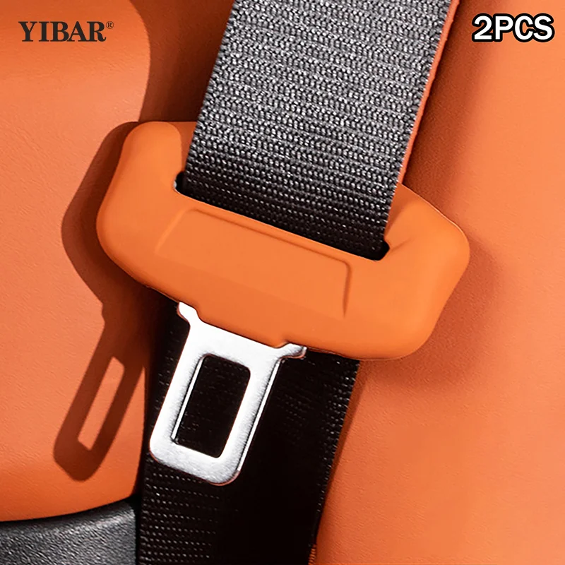 

【YIBAR】2Pcs Seat Belt Buckle Cover Anti-Scratch Rubber Car Seat Buckle Protector Clip Protection Cover Universal For SUV Sedan
