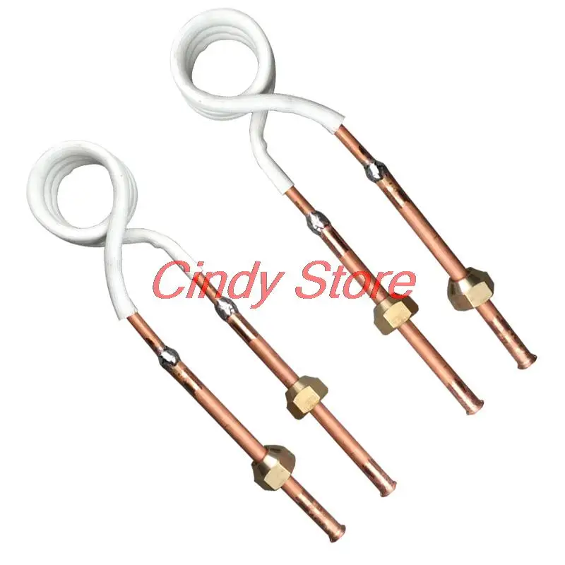 High frequency machine induction heating coil Water drill gear turning tool heating coil  copper tube induction coil