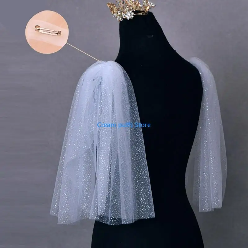 50LE Bridal Wedding Shinning Shawl Sheer Wrap Wedding Shawl Shrug with Gilding Design