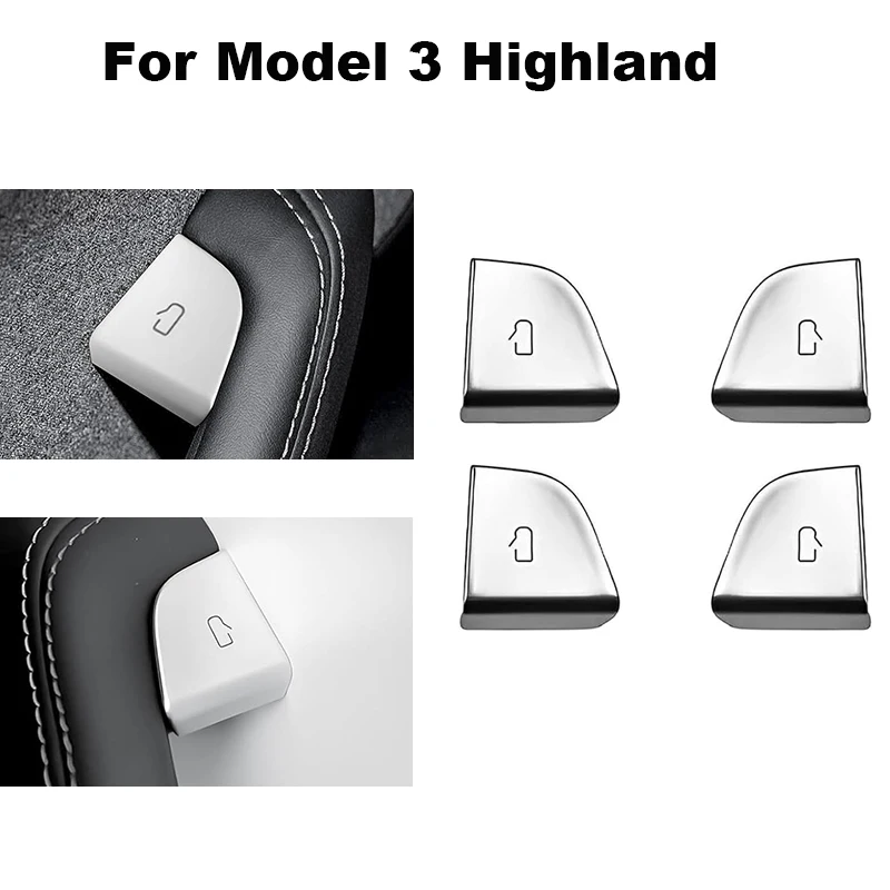 

For Tesla Model 3 Highland 2025 Car Open Door Button Stickers Handle Cover Interior Protection Trim 4pcs