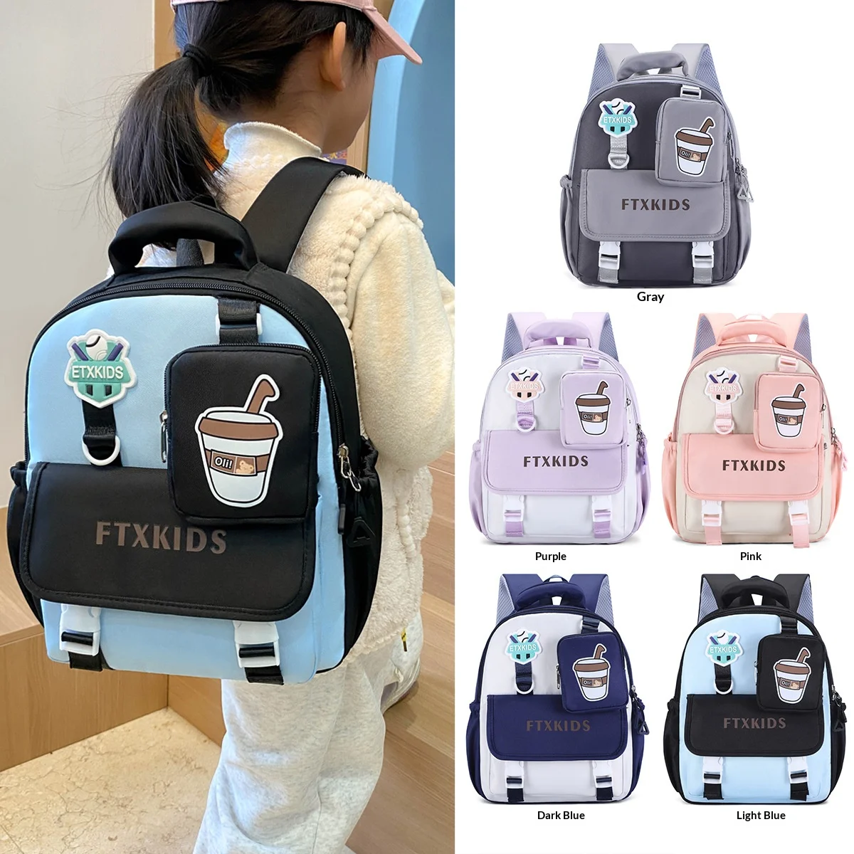 

New style large-capacity casual fashionable and simple backpack for children, travel backpack, student backpack, schoolbag