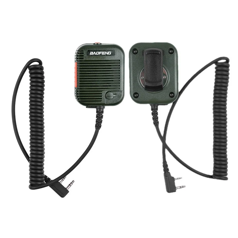 ميكروفون مكبر صوت BAOFENG AR-152 أسود/مموه ميكروفون تكتيكي بحجم عن بعد قابل للتعديل لـ UV-5R 82 UV-S9 PLUS 13 PRO جهاز اتصال لاسلكي