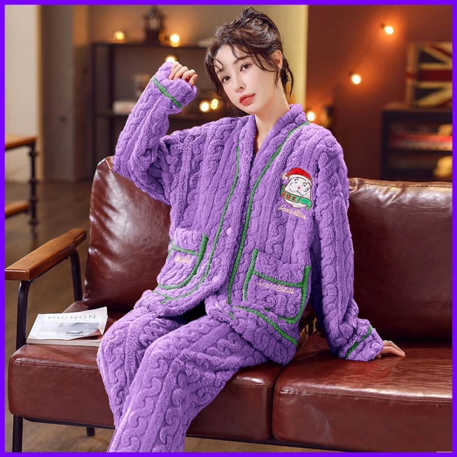 

ex Mid-Sve round Ne T-irt Pajamas Home Clothes Cisas Women's Dr Four Seasons Universal Comfortable Spwear