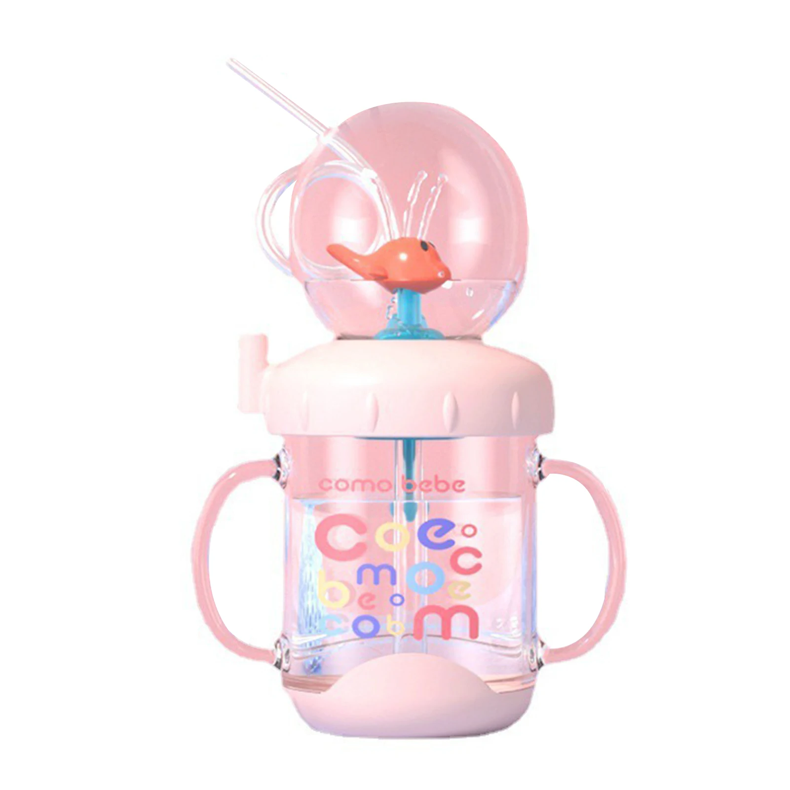 Funny  Water Spray Bottle 220ml Sealed Back Cover Student Baby Cups Suitable for Parties and Picnics