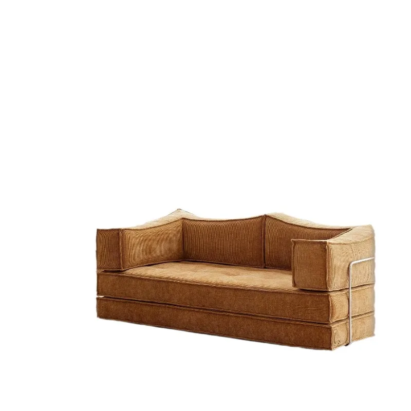 

Medieval all-sponge small apartment foldable fabric creative removable and washable creative lazy living room sofa bed