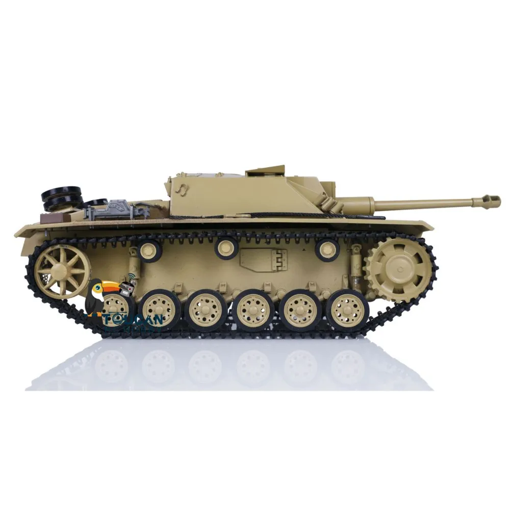 Brinquedos ao ar livre metal mato 1/16 stug iii rtr rc tanque barril infravermelho recuo amarelo 1226 modelo para meninos presentes TH00667-SMT7